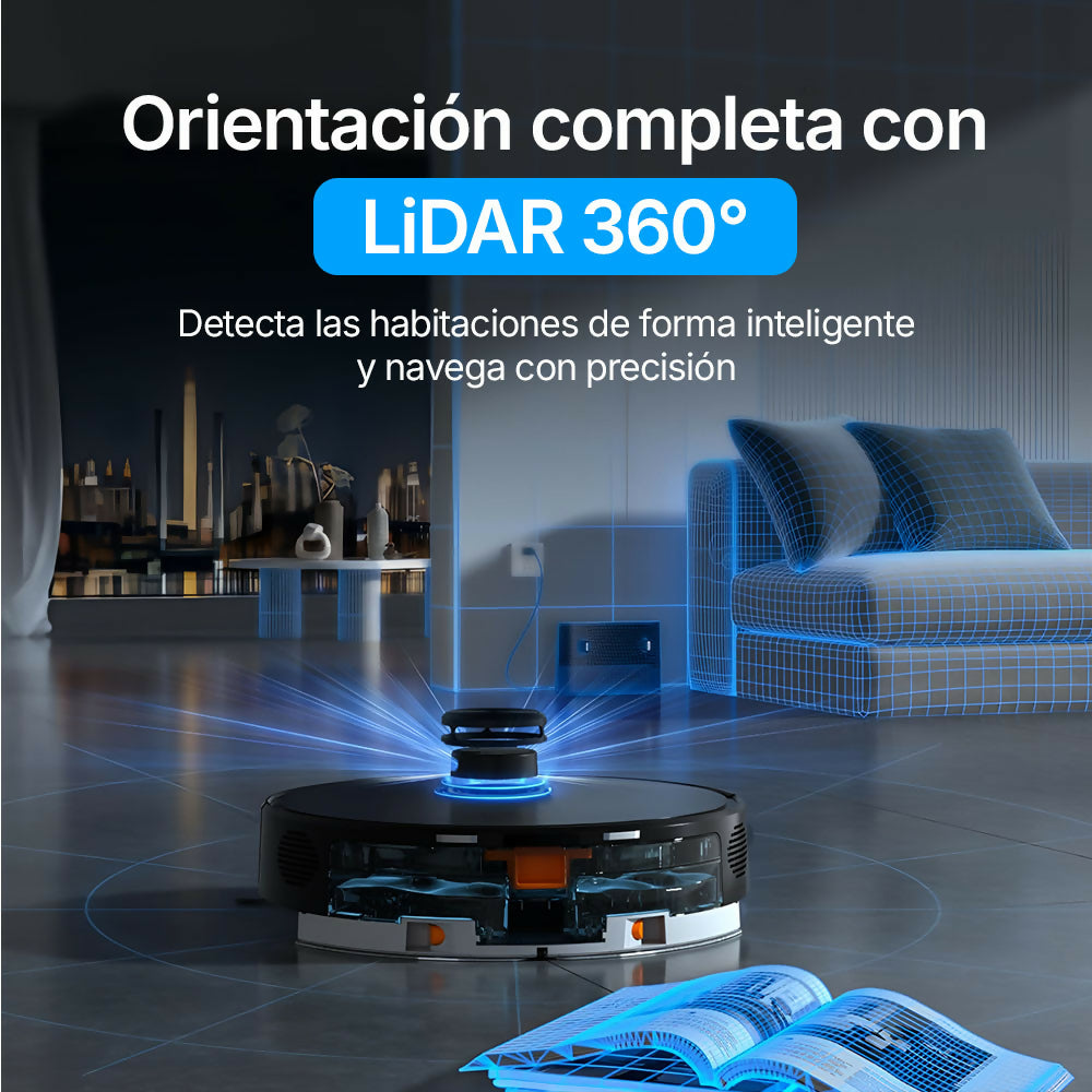 Robot Aspirador V8 Pro – Limpieza automática con función de fregado, navegación inteligente y control mediante aplicación para una limpieza sin esfuerzo