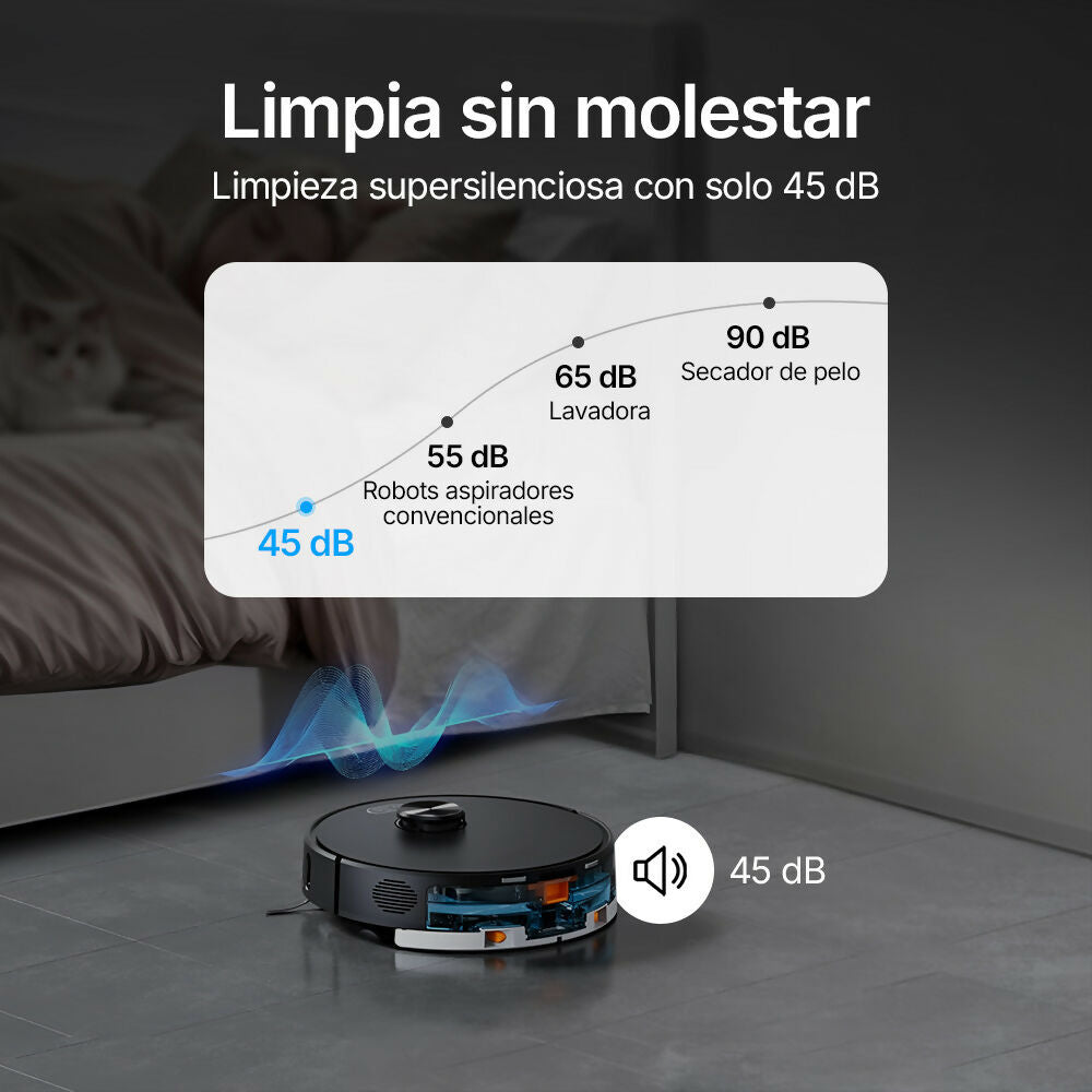 Robot Aspirador V8 Pro – Limpieza automática con función de fregado, navegación inteligente y control mediante aplicación para una limpieza sin esfuerzo