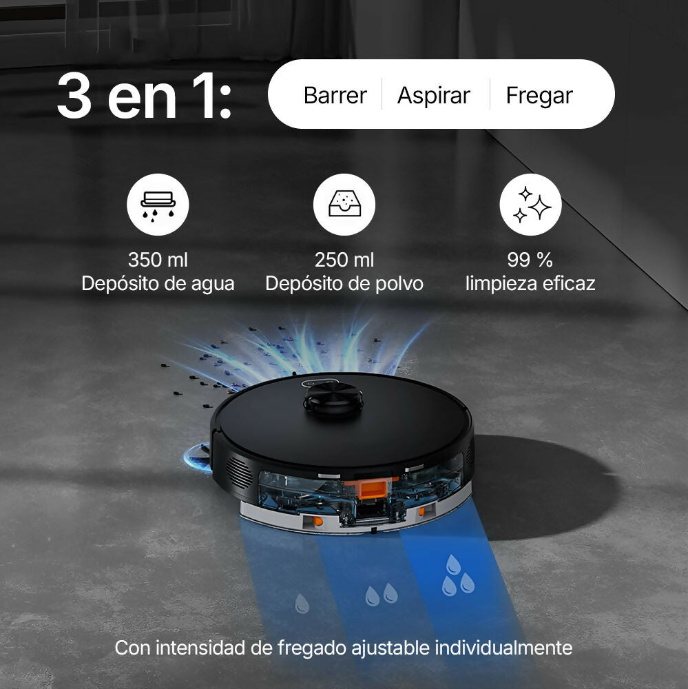 Robot Aspirador V8 Pro – Limpieza automática con función de fregado, navegación inteligente y control mediante aplicación para una limpieza sin esfuerzo